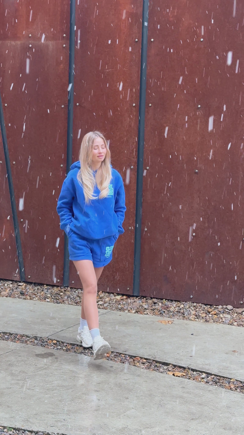 Load and play video in Gallery viewer, The Ultimate Chill Set – Cozy Me-Time Shorts &amp; Oversized Everything Hoodie
